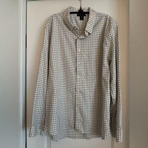 Porter + Ash Men's Yellow/Blue/White Checkered Long Sleeve Button Up